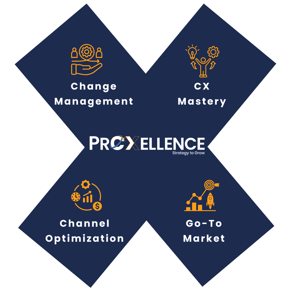 Integration of Change Management, CX Mastery, Go-To-Market, and Channel Optimization within our ProCXellence suite
